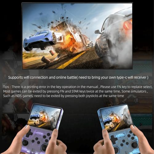 Image of R36S Retro Handheld Game Console With 64G 3.5 Inch IPS Screen Built-In 20000+ Classic Games Open Source Linux System Portable Pocket Video Player With 3200Mah Battery (Red)