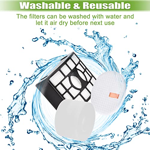 Image of for Shark UV700 Filter Replacement DuoClean Rotator Lift Away Upright Vacuum ZD550 ZD552 NV611 NV600 NV601 NV770 NV771, 2 HEPA Filters + 4 Foam & 4 Felt Filters, Replace Parts XFF600, XHF600
