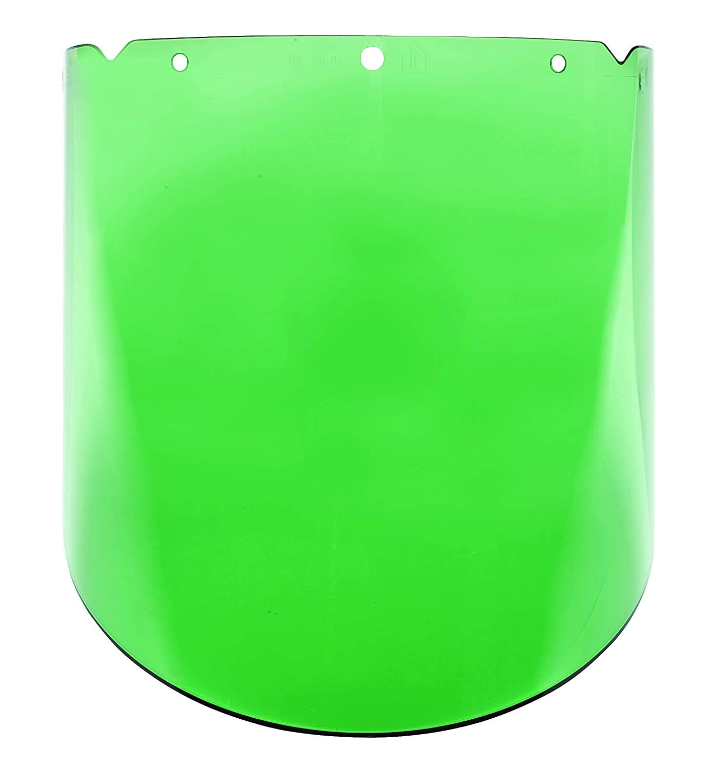MSA 10115845 V-Gard Visor - Elevated Temperature, Polycarbonate (PC), Green Tint with Antifog/Antiscratch Coating, Molded, 9.25