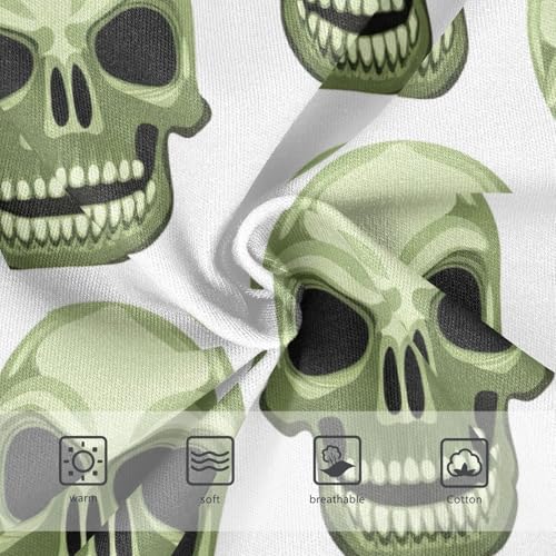 CHIFIGNO Funny Skulls Green Boys Briefs Cotton Boy Underwear Soft Printed Brief Underwear3