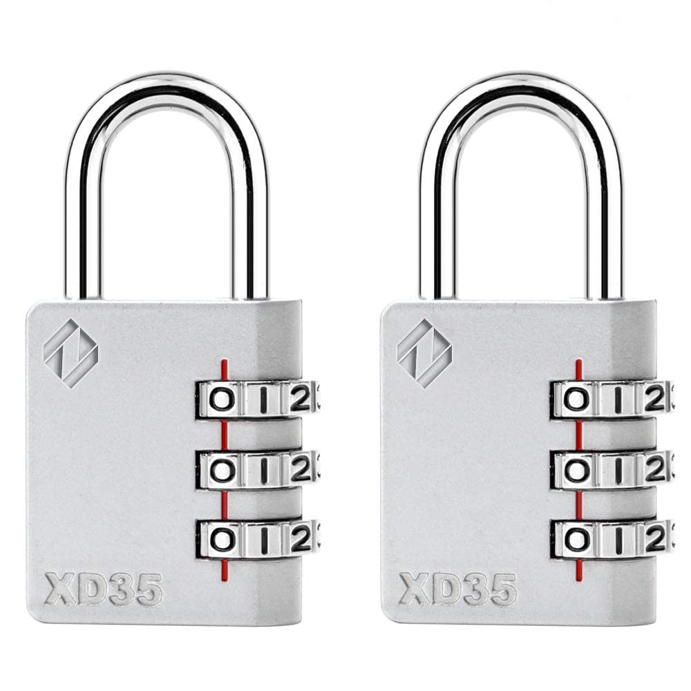 Zarker XD35 3-Digit Cobination Padlock, Blue, 1-Pack - Aazon.co