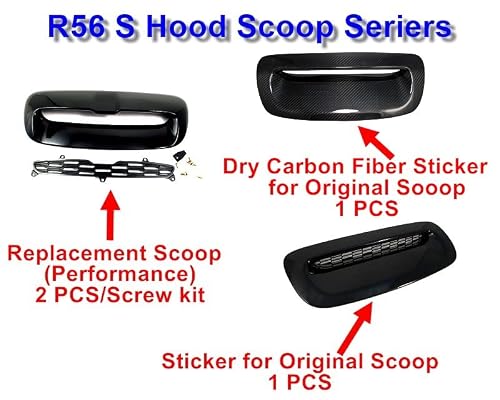 Tuning Design Glossy Black Hood Scoop for MK2 R56 S R55/R57/R58/R59 2007~2013 "Replacement Model" /MIT