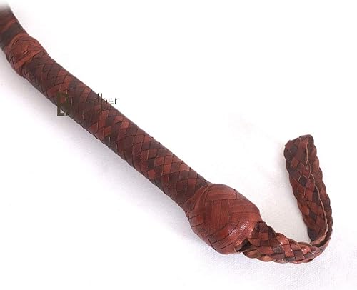 Miniatura 4 de Bull Whip - Cinturón de piel de vacuno de 12 hebras, para el vientre y el cuero de toro ecuestre, estilo Indiana Jones