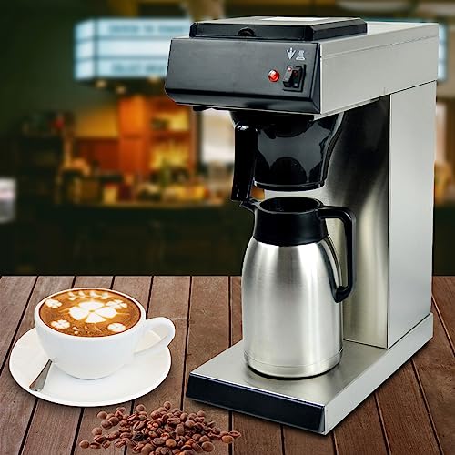 Easyrose Drip Coffee Maker 10 Cup Commercial Coffee Makers, One-Touch Brewing Thermal Carafe Coffee Maker Stainless Steel Coffee Pot, Etl Listed #TOP6
