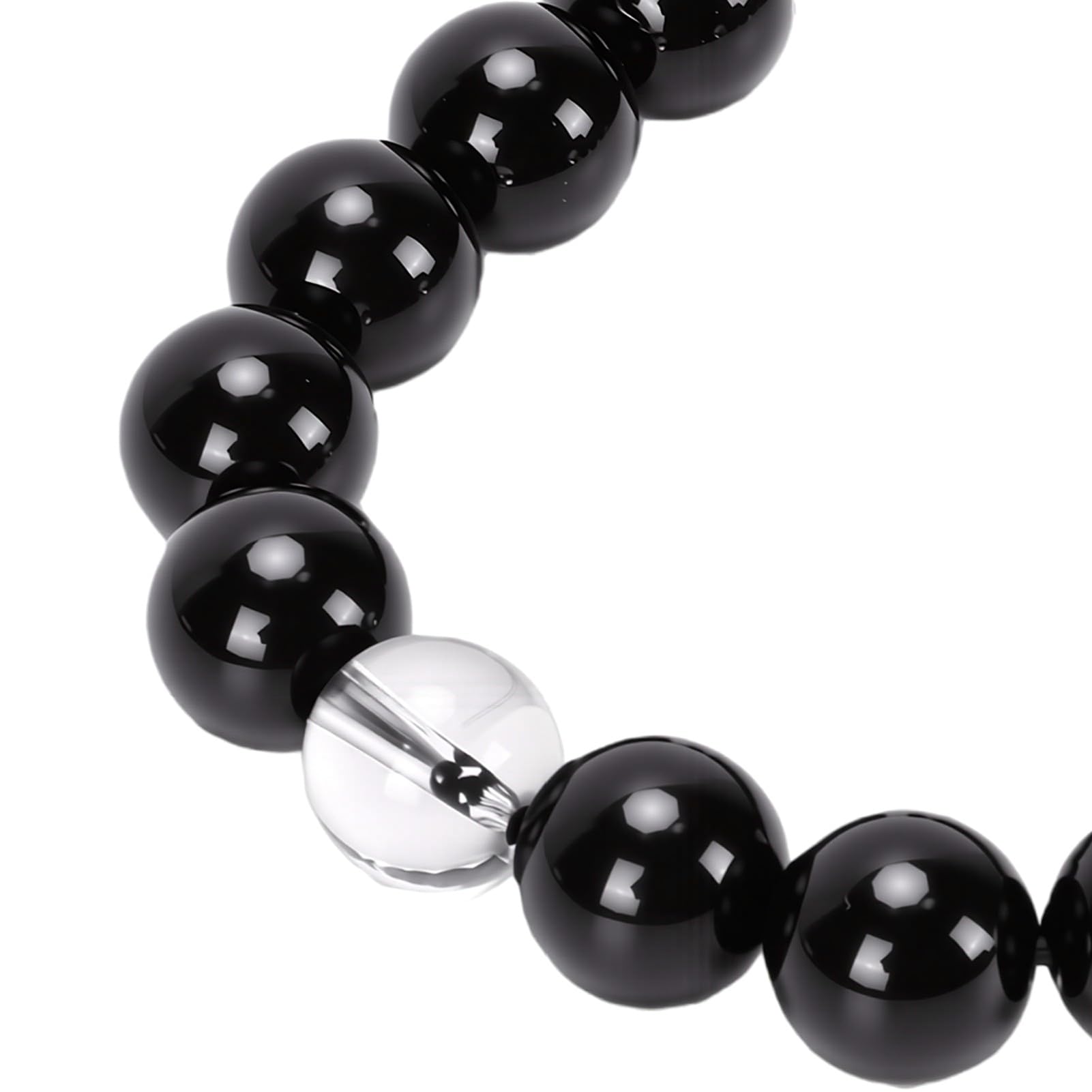 Bracciale Intelligente, Perline di Cristallo (BLACK)