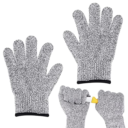 Yolev Cut Resistant Safety Work Gloves for Kids - Level 5 Protection for Carving and Cutting - Protective Hands - XXS (Child)