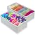 Sorbus Set of 4 Foldable Drawer Dividers, Storage Boxes, Closet Organizers, Under Bed Organizer (White)
