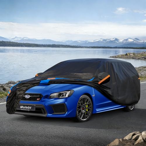 Image of Custom Fit Car Cover for Subaru Impreza Hatchback (1992-2026), Upgraded Waterproof All Weather Outdoor Auto Cover with Driver Door Zipper & Mirror Pockets, UV /Snow /Dust Protection