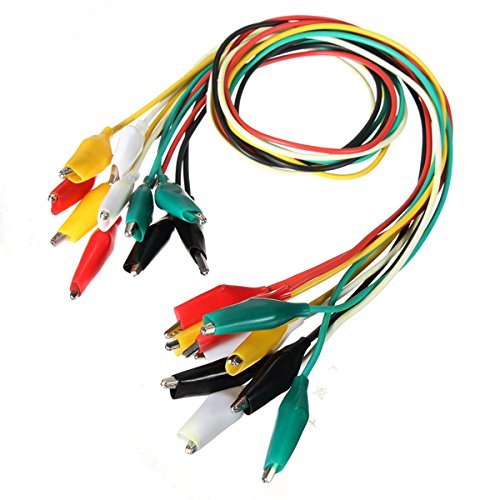 STORE99® DANIU 10pcs 50cm Double-ended Clips Cable Alligator Testing Probe Lead Wire
