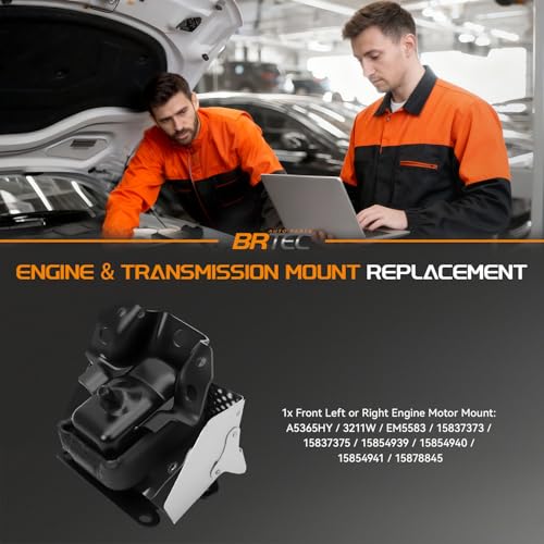 Front Engine Motor Mount Compatible with Chevrolet Silverado Suburban Tahoe Avalanche 2007-2014, GMC Yukon Sierra Cadillac Escalade - 5.3L 6.0L 6.2L Replaces# A5365HY, 15837373 by BRTEC - Image 2