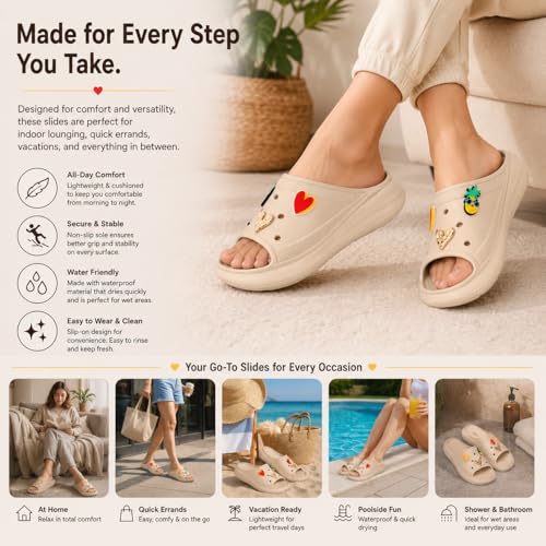 Image of NO SOX Women Orthopedic Slippers Comfortable Slides Flip Flops | Lightweight Anti Slip Sliders for Indoor Outdoor Casual Daily Wear