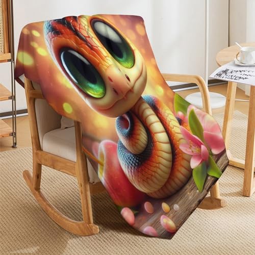 Couvertures de canapé salon douce motif serpent pour soirées cocooning