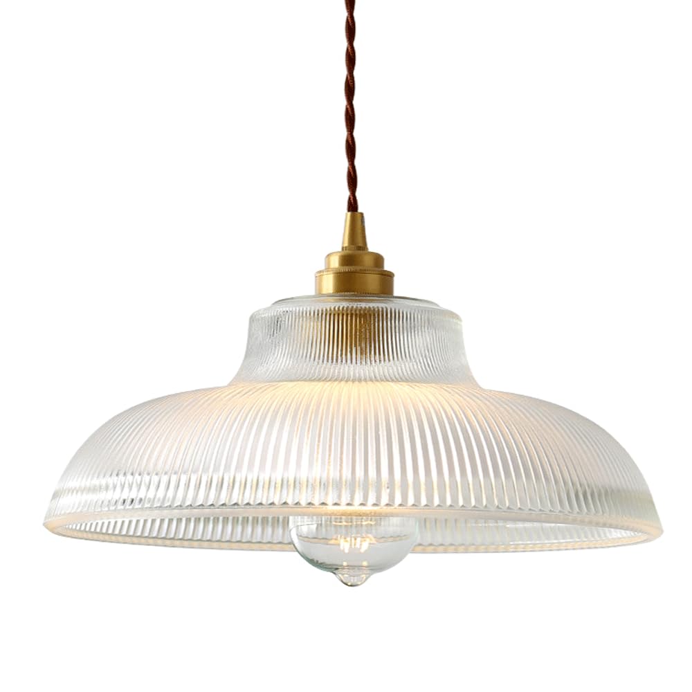 Suspension E27 scandinave anti-éblouissement avec abat-jour en verre pour salon reposant