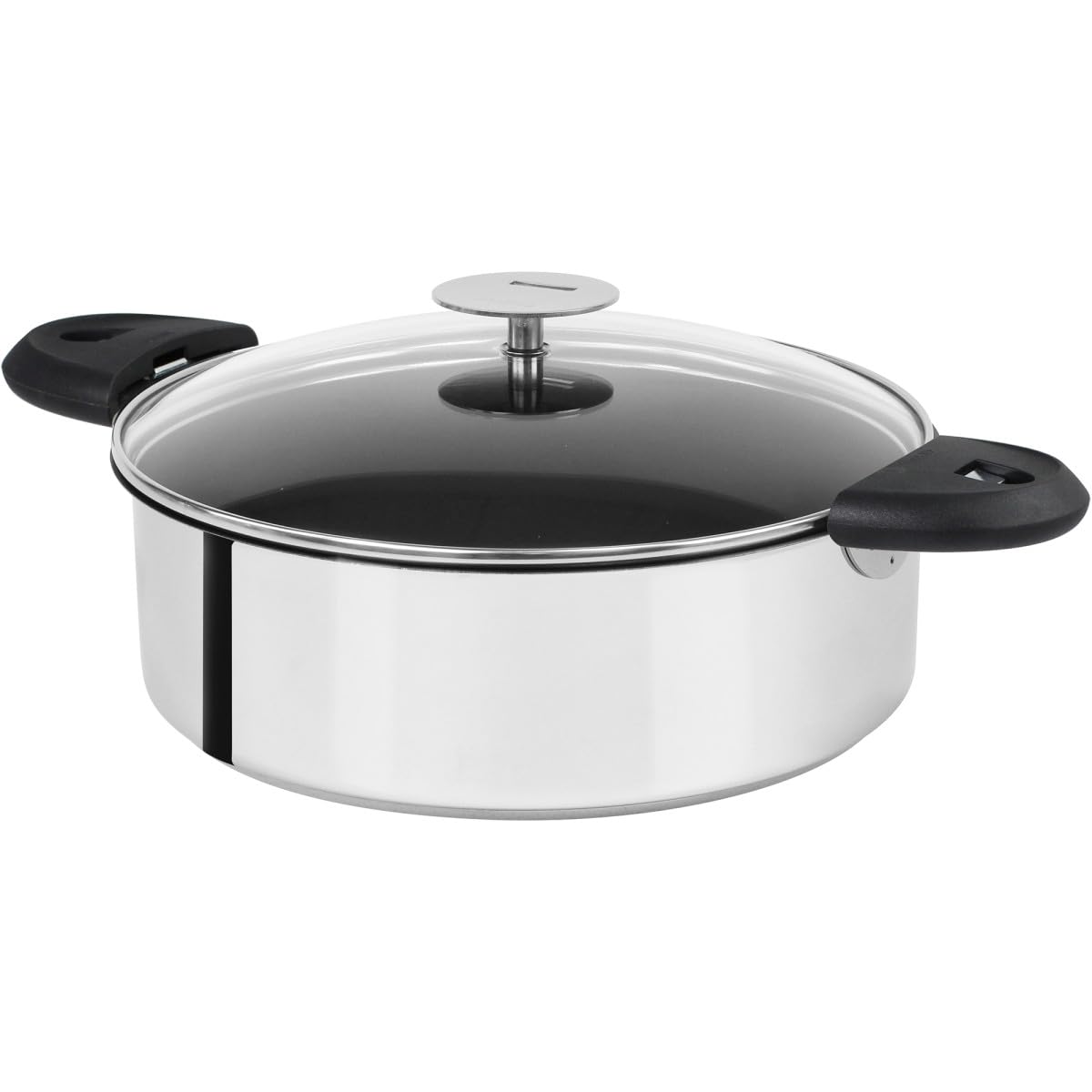 Cristel - S24QE- Sauteuse INOX 24cm sans poignée Amovible - Anti-adhérent Exceliss+ Collection Mutine
