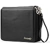Shulaner 168 etui potloden 4-laags PU-leer Draagbaar potloodzakje met grote capaciteit Kleurpotloodkoffer 168 slots etui…