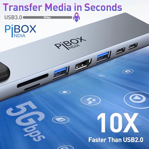 pibox India 8 in 1 USB C Hub Dock - Image 8