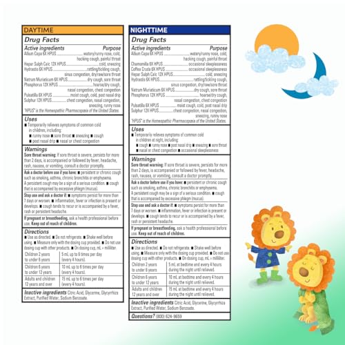 Hyland'S SH-1041 Kids Cold & Cough, Day And Night Combo Pack thumb #2