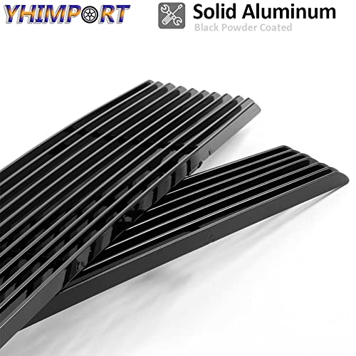 Black Grill Fits 2011 2012 2013 2014 Chevy Silverado 2500Hd 3500Hd Billet Grille Solid Aluminum Front Grill Insert 3Pcs (Black Powder Coated) #TOP2