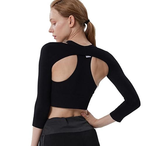 Medsarar Soporte de hombro para hombres y mujeres, protector de manga de compresión de doble hombro para aliviar el dolor de tendinitis crónica,