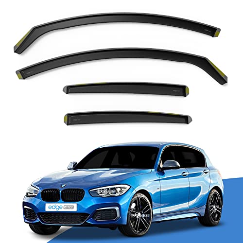 EdgeVisors Wind Deflectors for BMW 1 Series F20 5 Door Hatchback (2011-2019) 4pc Set | In-Channel Rain Guards & Accessories