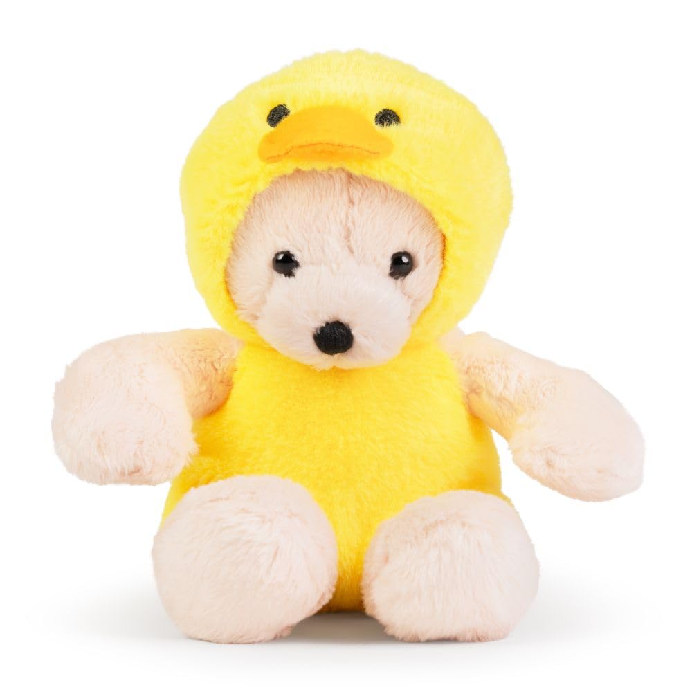 Little Living Nature Dress Up Bear- Yellow Duck Plush - Easter Stuffed Animal Gifts