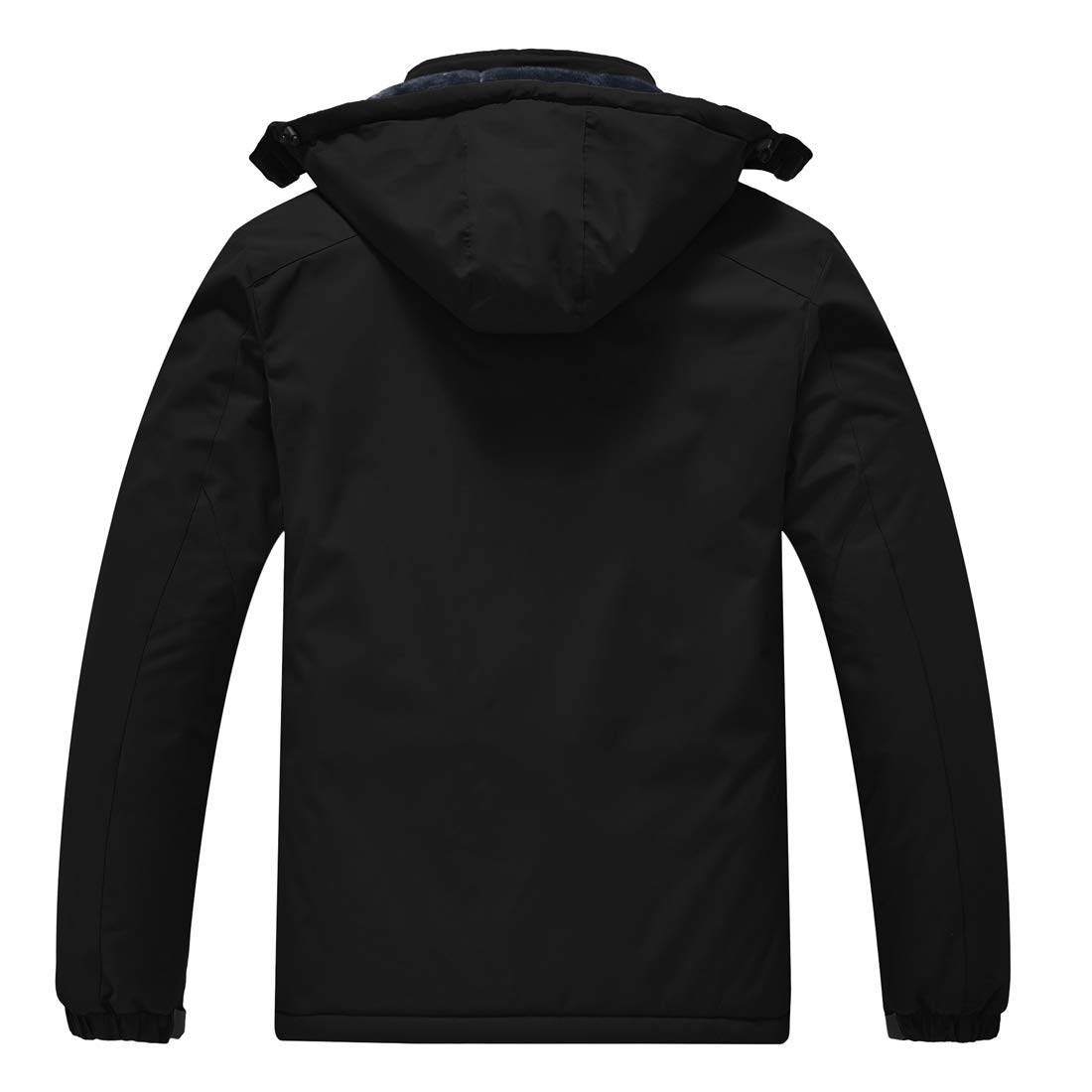 donhobo Herren Skijacke Warm Gefüttert Fleecejacke Winterjacke Verdickt Windjacke Männer Wanderjacke Softshell Jacke Outdoor Funktionsjacke mit Abnehmbarer Kapuze