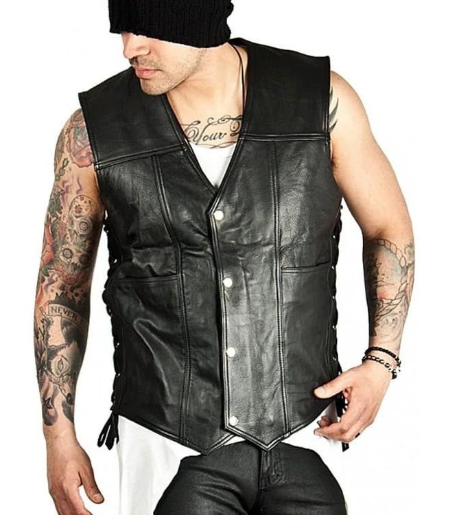 AQUBLARM Walk Dead Dixon Angel Wings Leather Vest Jacket2