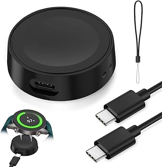 Watch Charger for Galaxy 3 4 5 Pro 6 Classic, Split and Detachable, with USB C to USB C Cable 3.3ft, Compatible with Galaxy Smart Watch 3 4 5 Pro 6 Classic Active1 2, Black