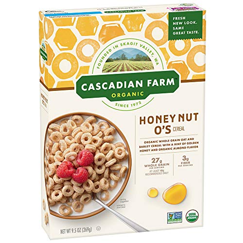 Cascadian Farm Organic Cereal, Honey Nut O's, 9.5 oz