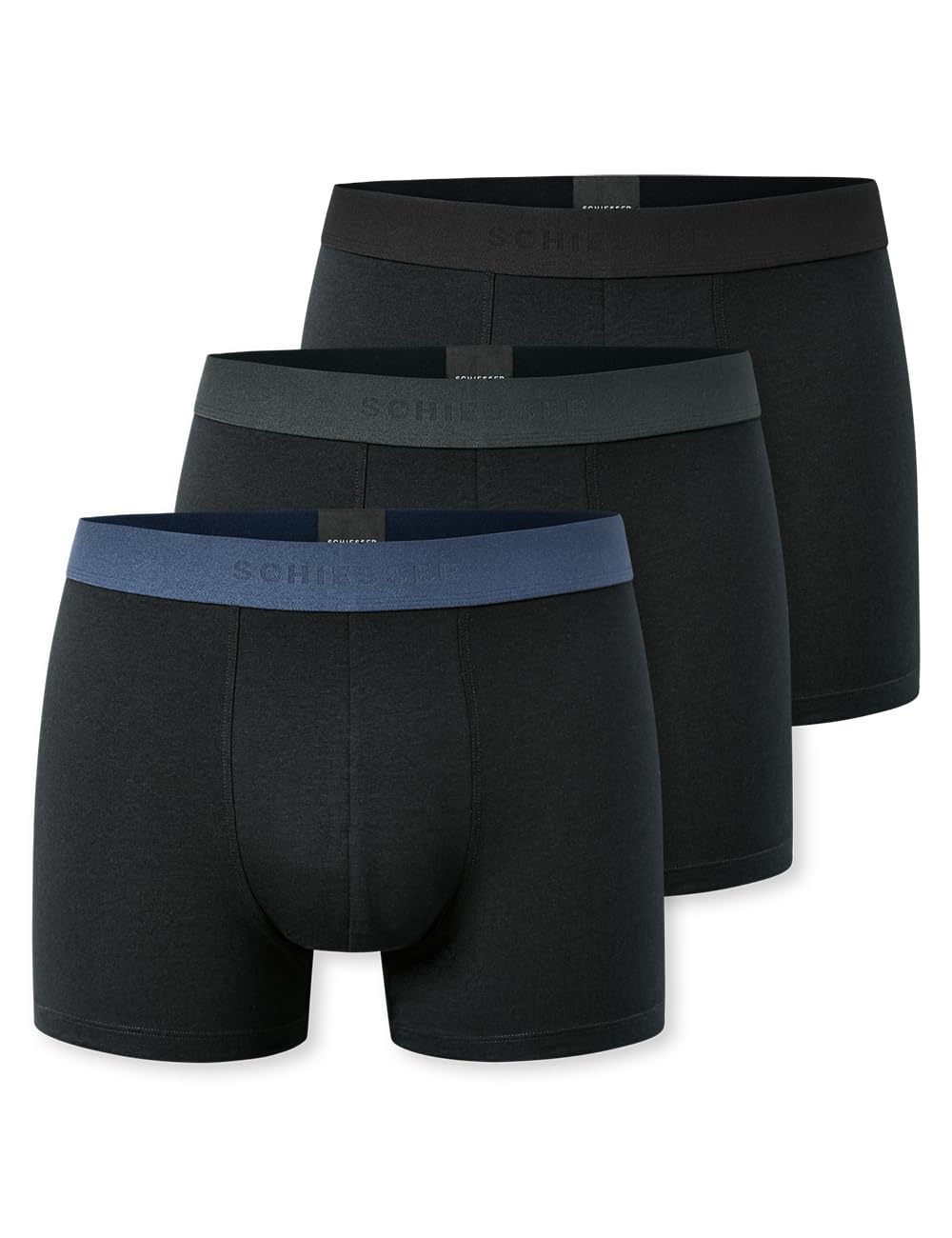 Schiesser Herren 3 Pack Boxershorts Bio Baumwolle Multipack - 95/5 Organic