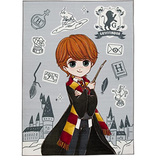 KC Cubs | Harry Potter Wizarding World Boy & Girl Kids Modern Décor for Nursery Bedroom or Classroom Rug Carpet, Ron Weasley, 5' 3