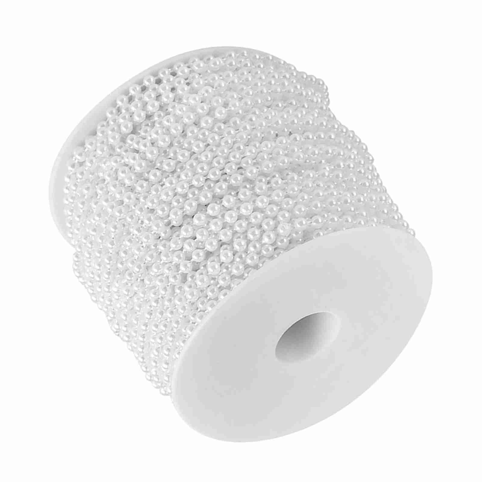 Ejoyous Künstliche Perlenkette, 40 M 4 Mm Schneidbar (WHITE)