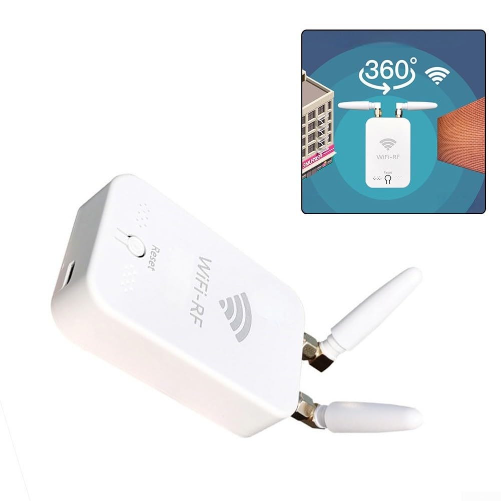 Para Tuya Smart WiFi RF Copiadora de control remoto compatible con puertas eléctricas Persianas enrollables Soporta hasta 10 dispositivos Duplicador de señal inalámbrico de 2.4 GHz para automatización
