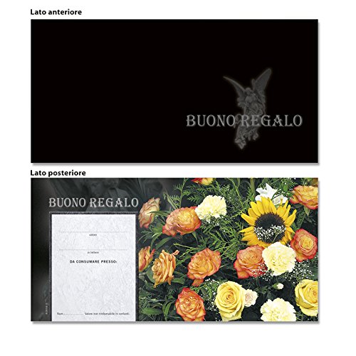 25 pezzi buoni regalo DIN lunghi + 25 buste + 25