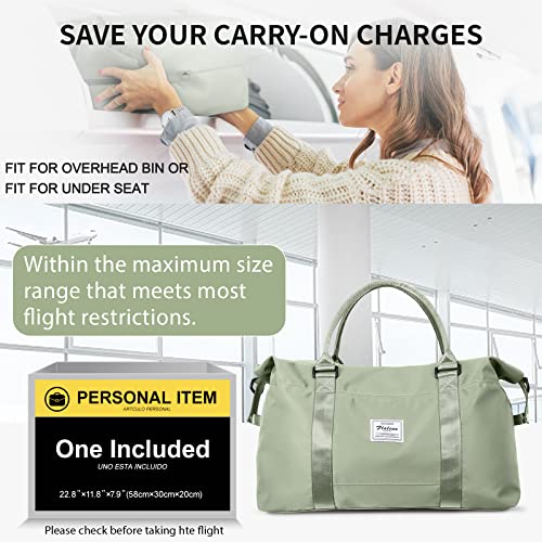Travel-Duffel-Bags-for-Women-Men-Sport-Gym-Tote-Bag-with-Wet-Pocket-Waterproof-Weekender-Overnight-Bag-Carry-On-Bags-with-Trolley-Sleeve-for-Airplanes-GreyGreen