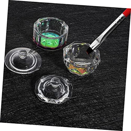 Vasos de cristal para arte de uñas, set de 2 unidades miniatura 6