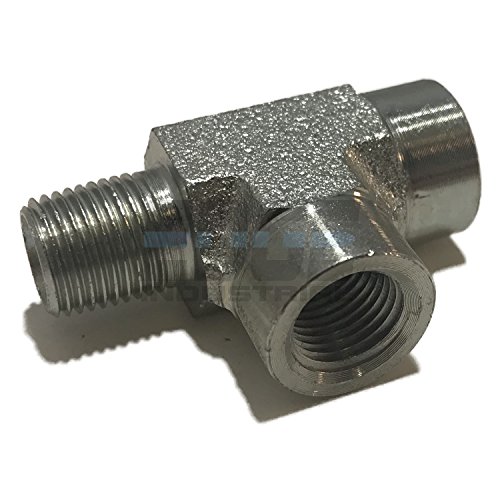EDGE INDUSTRIAL Steel Street TEE 1/8 NPT HYDRUALIC/Fuel/AIR/Water/Oil/Gas/WOG