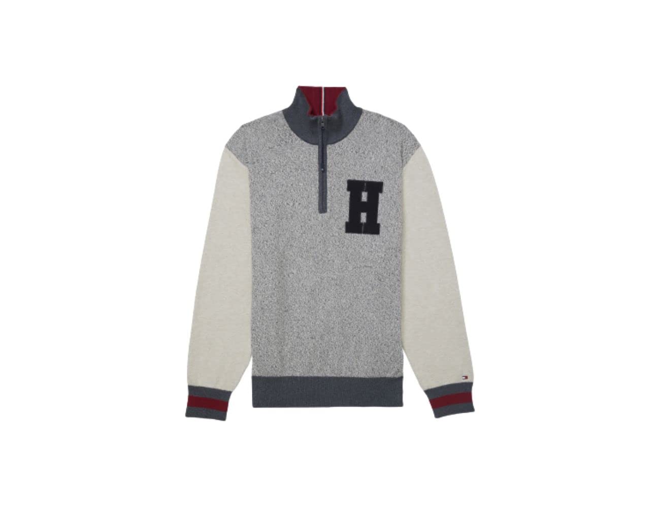 Tommy Hilfiger Men's Adaptive Quarter Zip H Sweater with Zipper Closure