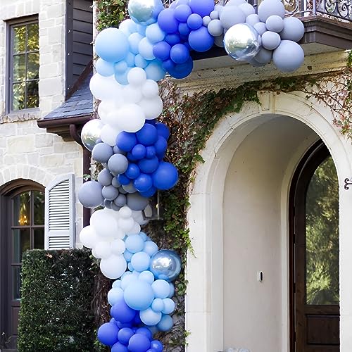 Image of Voircoloria 110pcs Royal Blue Balloons 12inch Blue Latex Party Balloons for Graduation, Wedding, Birthday, New Year, Baby Shower, Anniversary, Baseball, Nautical Party Decorations