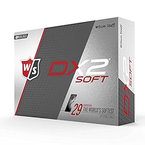 Wilson Staff Herren Golfbälle, 12er Pack, Anfänger, 29er Kompression, Dx2 SOFT, Weiß, WGWP40400 Wilson Staff Herren Golfbälle, 12er Pack, Anfänger, 29er Kompression, Dx2 SOFT, Weiß, WGWP40400