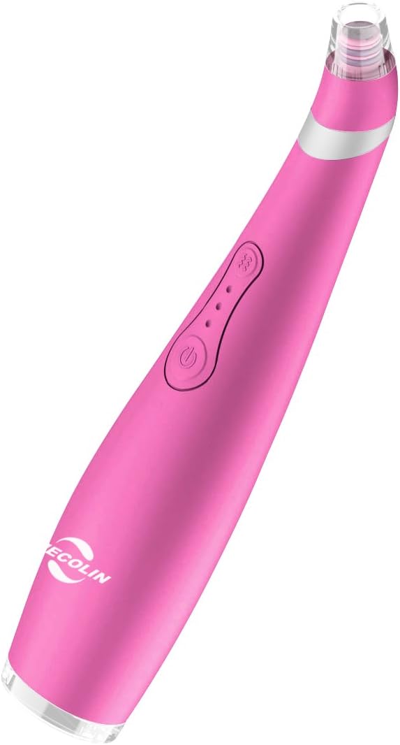 Blackhead Suction Tool, MECOLIN Facial Pore Cleaner Remover Vacuum Electric with 6 Beauty Probe, Rose Red