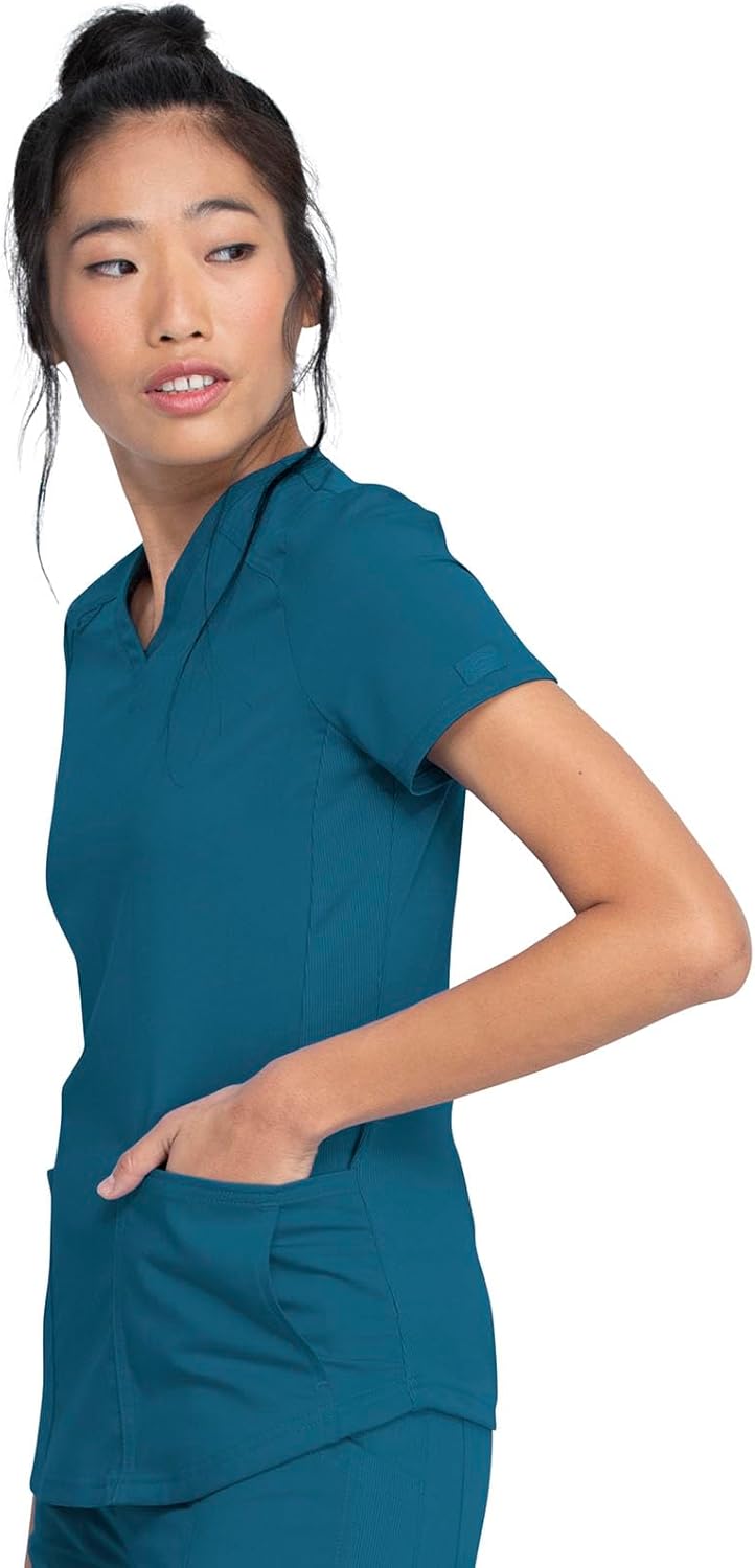Dickies V-Neck Scrub Top with 5 Pockets Shirttail Hem and Bi-Stretch Technology DK875 - Image 5