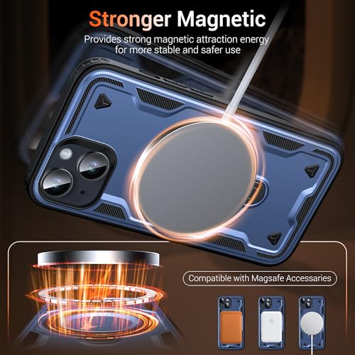 Coque iPhone 13 antichoc bleu magnétique robuste et durable - 3