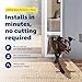 PetSafe Sliding Glass Pet Door - No-Cut DIY Install Doggy Door for Renters - Aluminum Frame - Adjustable Height 75 7/8