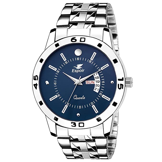 Emmanuel Stainless Steel Day and Date Blue Dial Analog Mens Watch Nail0507 (B0C6KNYN8P) Amazon Price History, Amazon Price Tracker