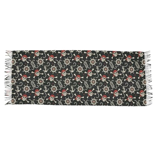 Women's Pirate Scarf Pashmina Feel Shawls Wraps Fall Winter Warm Large Scarves Fashion Tassel Long Scarf2