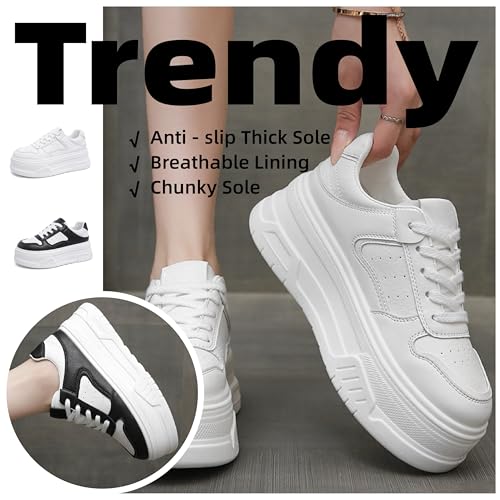 Women's Y2K Platform Sneakers - Color - Block Design, Chunky Sole, Hidden Heel, Trendy Casual Shoes for Fashion - Loving Ladies.3