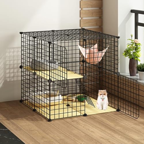 Cage pliable pour chats et grande cage de transport rigide d'interieur