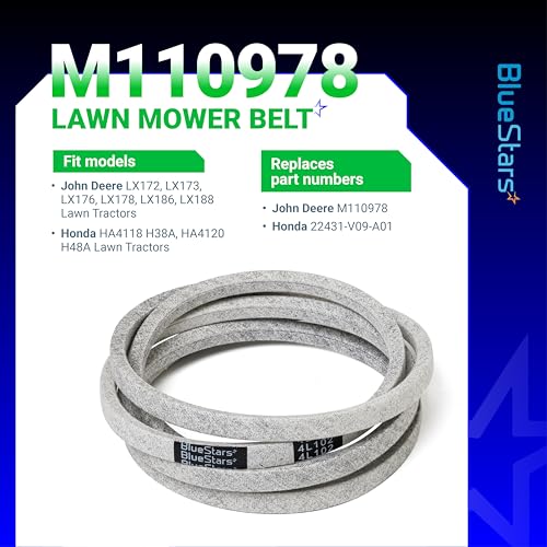 Image of BlueStars M110978 Mower Drive Belt | Premium Aramid Cord | 102 inch x 0.5 inch