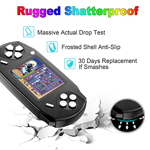 Beijue 16 Bit Handheld Games for Kids Adults 3.0'' Large Screen Preloaded 100 HD Classic Retro Video Games no Need WiFi USB Rechargeable Seniors Electronic Game Player Birthday Xmas Present (Black) - Image 6